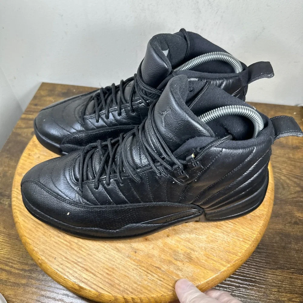 Jordan 12 Retro Winterized Triple Black Mens Basketball Shoes BQ6851-001 Size 10